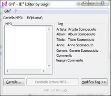 Screenshot finestra principale GN³